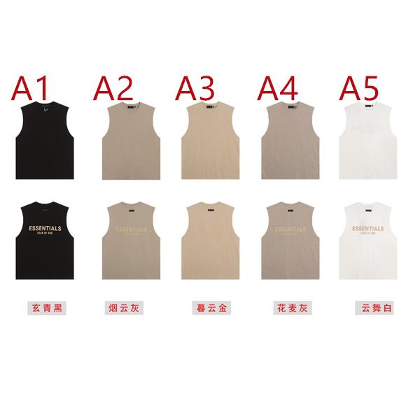 ミニマルデザイン ワイドフォルム ESSENTIALS エッセンシャルズ コピー ノースリーブTシャツ カジュアルコーデ 存在感