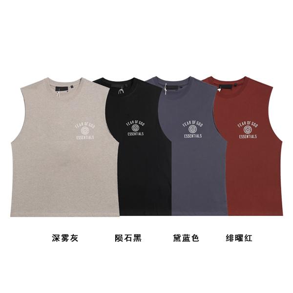 ロゴアクセント シンプルシルエット ESSENTIALS エッセンシャルズ コピー ノースリーブTシャツ カジュアルスタイル おしゃれコーデ