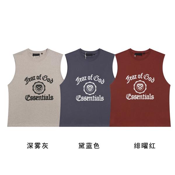 フロントプリント ミニマルフォルム ESSENTIALS エッセンシャルズ コピー ノースリーブTシャツ メンズスタイル 限定デザイン