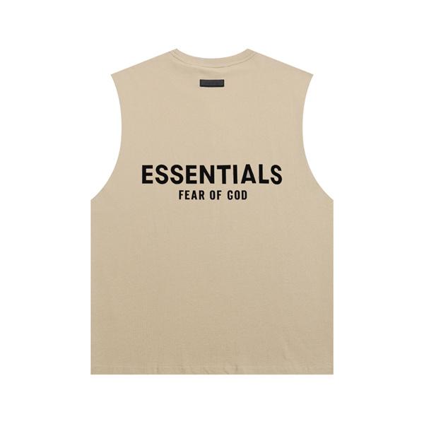フロントロゴプリント ベーシックシルエット ESSENTIALS エッセンシャルズ コピー ノースリーブTシャツ ユニセックス ストリートファッション