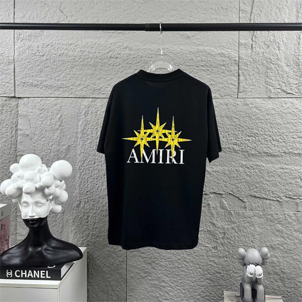 スタープリント ロックテイスト AMIRI アミリ コピー 半袖Tシャツ カジュアルウェア 存在感あるデザイン ブランド感