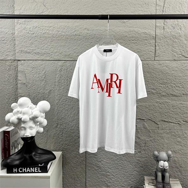 グラフィックロゴ クルーネック AMIRI アミリ コピー 半袖Tシャツ ストリートファッション シンプルフォルム おしゃれカジュアル