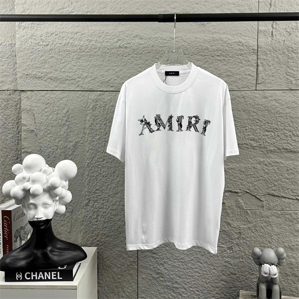 グラフィックロゴ クルーネック AMIRI アミリ コピー 半袖Tシャツ 高品質デザイン 快適フィット カジュアルスタイル