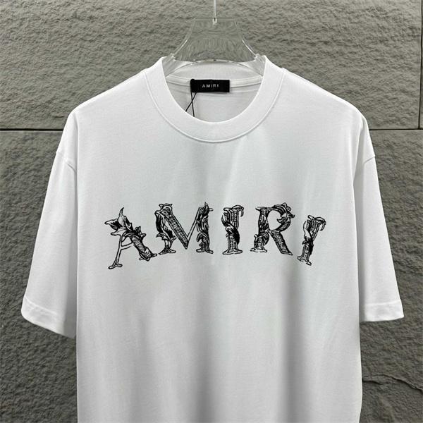 グラフィックロゴ クルーネック AMIRI アミリ コピー 半袖Tシャツ 高品質デザイン 快適フィット カジュアルスタイル