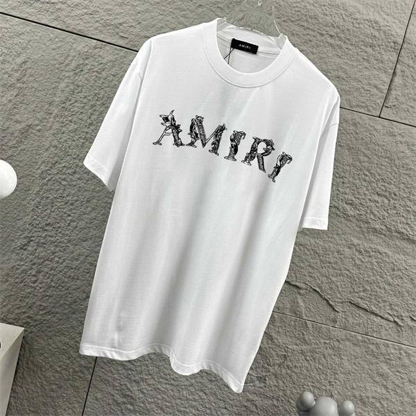 グラフィックロゴ クルーネック AMIRI アミリ コピー 半袖Tシャツ 高品質デザイン 快適フィット カジュアルスタイル