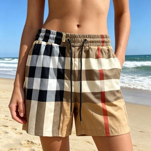 軽快な穿き心地 大判チェック Burberry ビーチパンツ バーバリー 休日レジャー 即戦力
