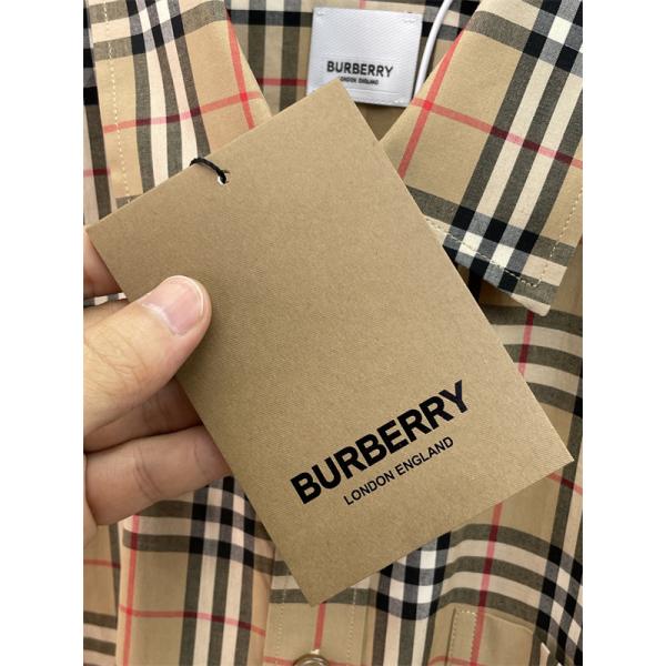 パターンシャツ ボタンフロント ナチュラルライン BURBERRY バーバリー コピー 半袖シャツ 大人カジュアル 話題モデル