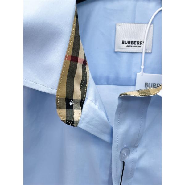 胸元エンブレム レギュラーカラー ソリッドデザイン BURBERRY バーバリー コピー 半袖シャツ 爽やかな印象 休日スタイル