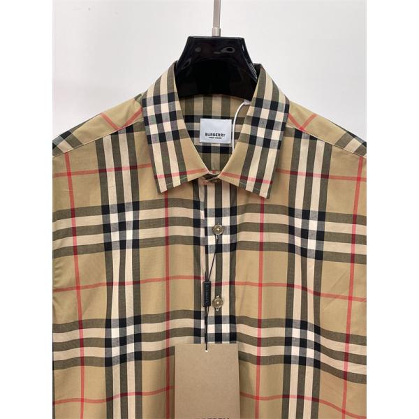 レギュラーカラー パターンデザイン BURBERRY バーバリー コピー 半袖シャツ 伝統的な雰囲気 人気アイテム