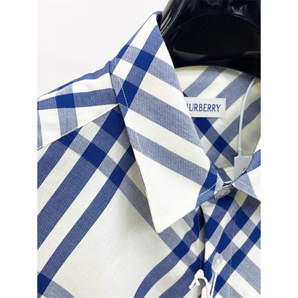 オーバーチェック柄 レギュラーカラー パターンワーク BURBERRY バーバリー コピー 半袖シャツ 爽快な印象 春夏スタイル
