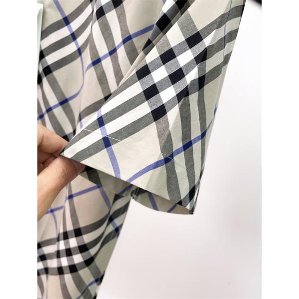 ダイヤチェック柄 レギュラーカラー シャープライン BURBERRY バーバリー コピー 半袖シャツ 英国調デザイン 注目スタイル