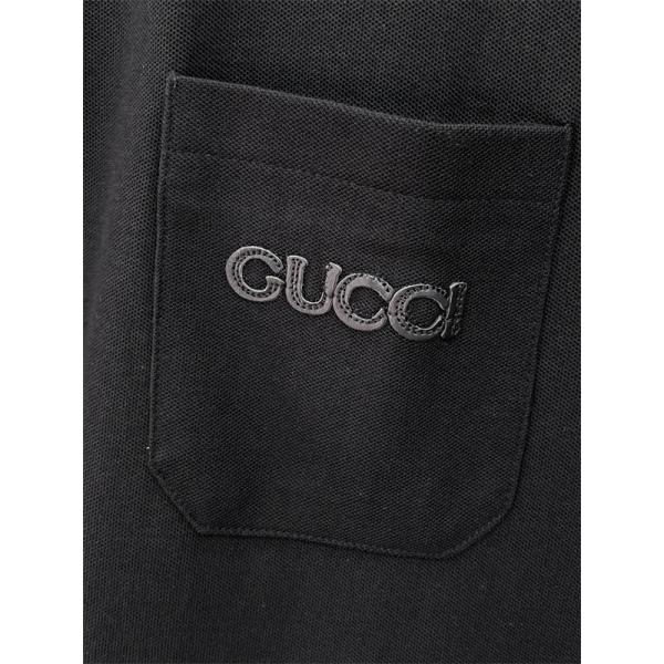カラートリムデザイン シンプルフォルム 胸元パッチディテール GUCCI グッチ コピー ポロシャツ スマートカジュアル 売れ筋
