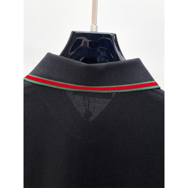 カラートリムデザイン シンプルフォルム 胸元パッチディテール GUCCI グッチ コピー ポロシャツ スマートカジュアル 売れ筋