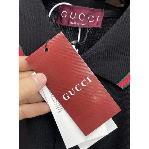 カラートリムデザイン シンプルフォルム 胸元パッチディテール GUCCI グッチ コピー ポロシャツ スマートカジュアル 売れ筋
