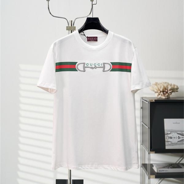 アイコンモチーフ コットンライク素材 ストレートフォルム GUCCI グッチ コピー 半袖Tシャツ レトロテイスト 売れ筋モデル