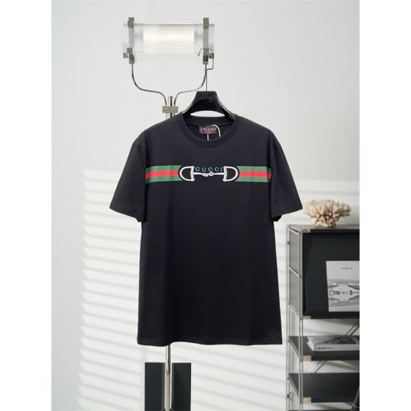 アイコンモチーフ コットンライク素材 ストレートフォルム GUCCI グッチ コピー 半袖Tシャツ レトロテイスト 売れ筋モデル