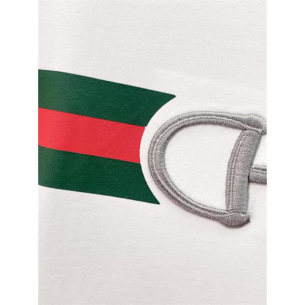 アイコンモチーフ コットンライク素材 ストレートフォルム GUCCI グッチ コピー 半袖Tシャツ レトロテイスト 売れ筋モデル