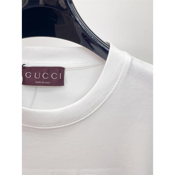 アイコンモチーフ コットンライク素材 ストレートフォルム GUCCI グッチ コピー 半袖Tシャツ レトロテイスト 売れ筋モデル