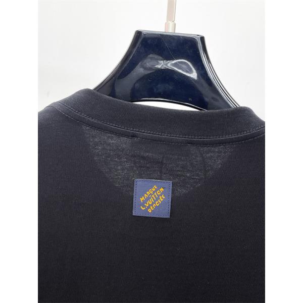 ロゴアクセント コットンライク素材 クリーンライン LOUIS VUITTON ルイヴィトン コピー 半袖Tシャツ 大人コーデ 新作スタイル