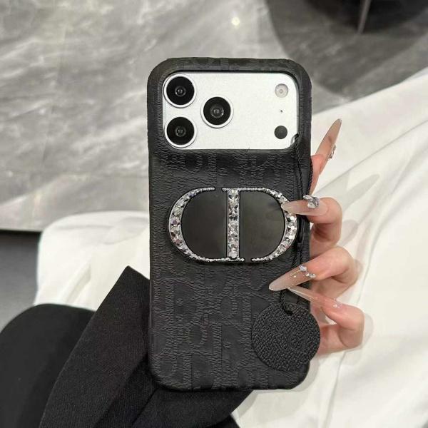 コーデ映え ビジュー装飾 Dior スマホケース 豊富なカラー展開 ディオール 背面デザイン