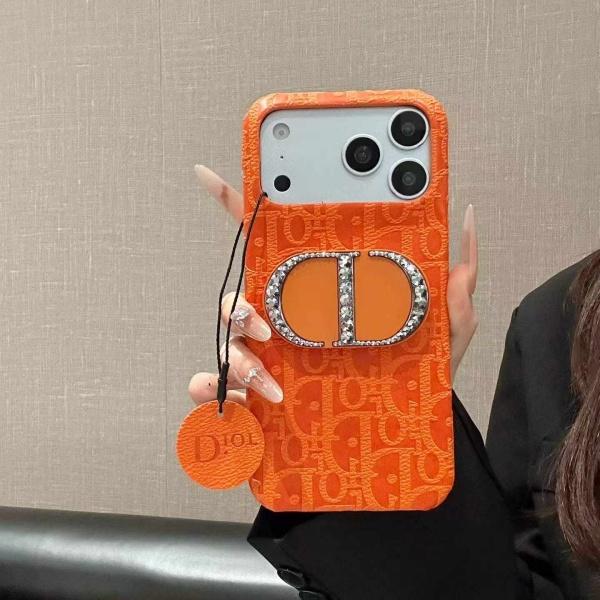 コーデ映え ビジュー装飾 Dior スマホケース 豊富なカラー展開 ディオール 背面デザイン
