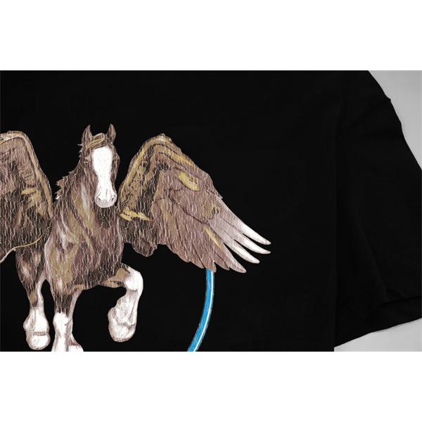 フロントプリント コットン素材 ゆったりシルエット AMIRI アミリ コピー 半袖Tシャツ 通気性のある着心地 夏カジュアル