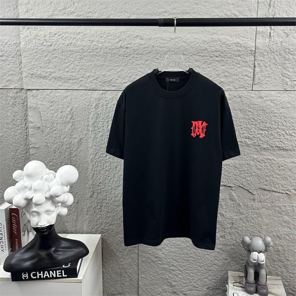 バックグラフィック Hollywoodモチーフ ロゴプリント AMIRI アミリ コピー 半袖Tシャツ クルーネック 2026トレンド