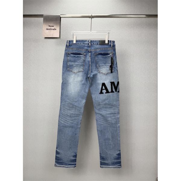 クラッシュ加工 ロゴパッチ ウォッシュ仕上げ AMIRI アミリ コピー デニム リペア風ディテール ヴィンテージジーンズ