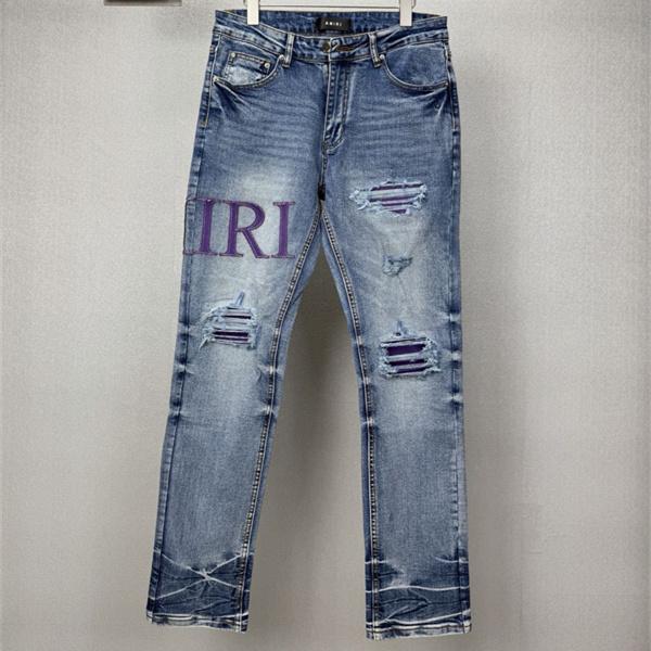 ロゴアクセント フェードウォッシュ リペアディテール AMIRI アミリ コピー ジーンズ ストリートカジュアル 人気アイテム