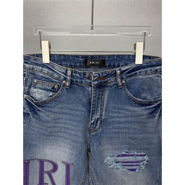 ロゴアクセント フェードウォッシュ リペアディテール AMIRI アミリ コピー ジーンズ ストリートカジュアル 人気アイテム