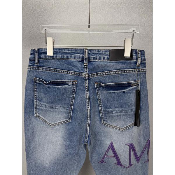ロゴアクセント フェードウォッシュ リペアディテール AMIRI アミリ コピー ジーンズ ストリートカジュアル 人気アイテム