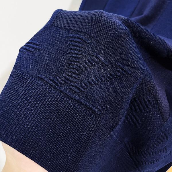 注目度UP 市松編みが映える Louis Vuitton ポロシャツ 裾モチーフ入りルイ・ヴィトン新作