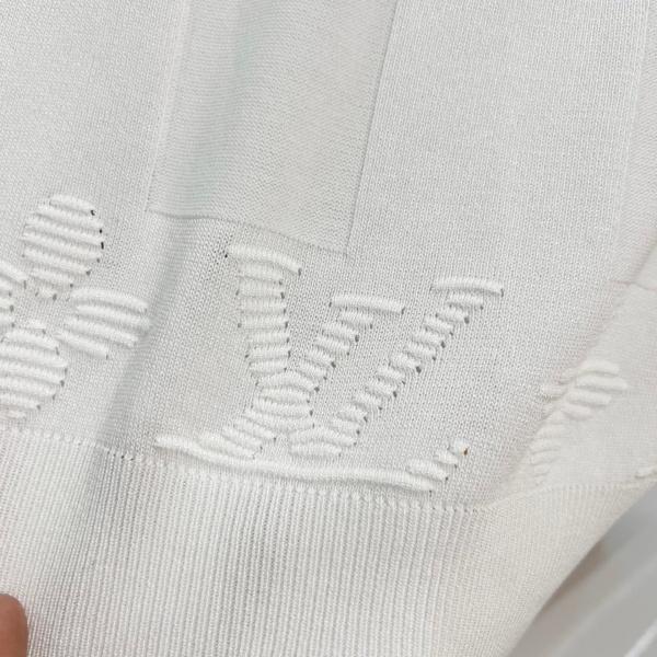 注目度UP 市松編みが映える Louis Vuitton ポロシャツ 裾モチーフ入りルイ・ヴィトン新作