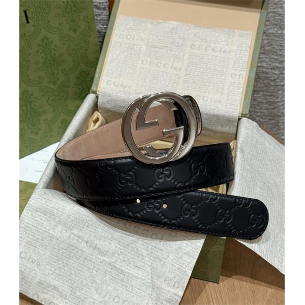 ダブルGバックル GGエンボス ゴールド金具 GUCCI グッチ コピー ベルト 上品フォルム 定番人気