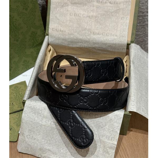 ダブルGバックル GGエンボス ゴールド金具 GUCCI グッチ コピー ベルト 上品フォルム 定番人気