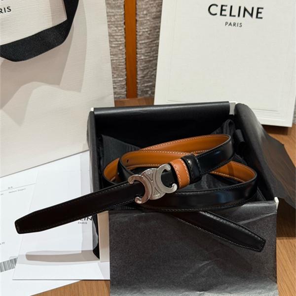 メタルシグネチャー シャープな帯先 ミニマル設計 CELINE セリーヌ コピー ベルト コーデ即戦力