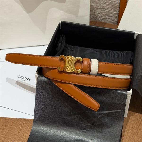 ゴールドトリオンフ キャメルブラウン ホワイトループ CELINE セリーヌ コピー ベルト 人気上昇