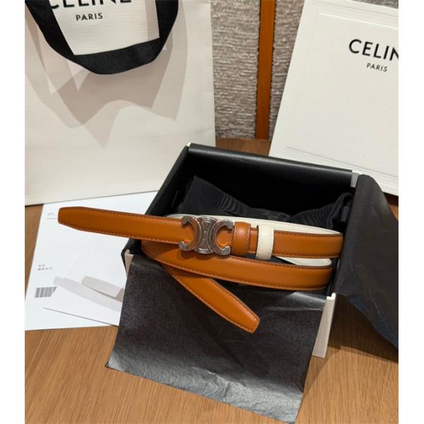ゴールドトリオンフ キャメルブラウン ホワイトループ CELINE セリーヌ コピー ベルト 人気上昇