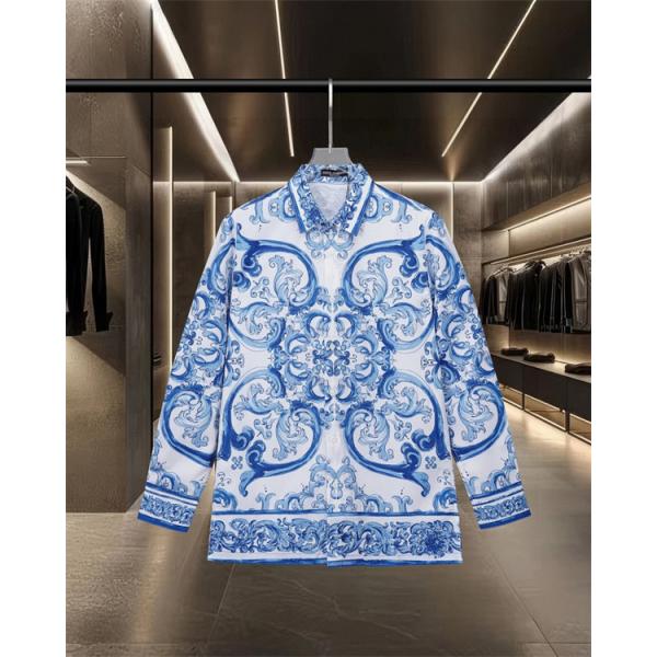 2026SS新作 マヨリカ装飾 総柄プリント DOLCE＆GABBANA ドルチェ