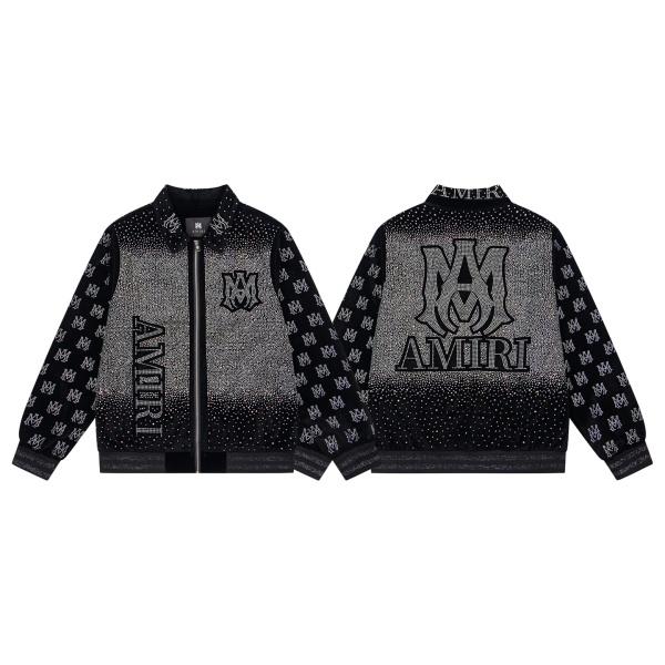 2026秋冬 新作注目 AMIRI 激安 ラインストーン総柄 アミリ ベロアジップジャケット