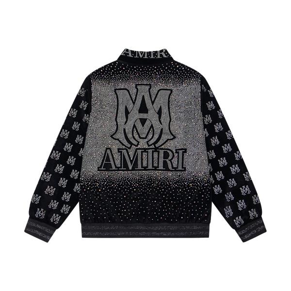 2026秋冬 新作注目 AMIRI 激安 ラインストーン総柄 アミリ ベロアジップジャケット