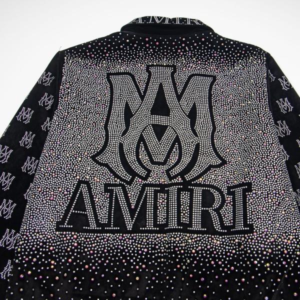 2026秋冬 新作注目 AMIRI 激安 ラインストーン総柄 アミリ ベロアジップジャケット
