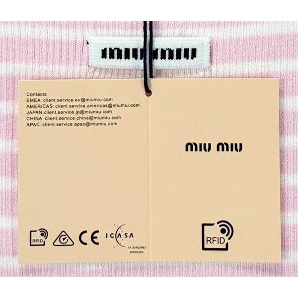 メタルバックル 伸縮リブ MIU MIU ミュウミュウ コピー ニットタンクトップ コンパクトフィット 反響先行 コーデ映え