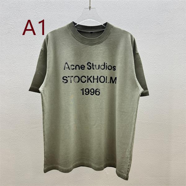 フロントレタリング コットン天竺 ゆったりシルエット ACNE STUDIOS アクネストゥディオズ コピー 半袖Tシャツ 新作注目