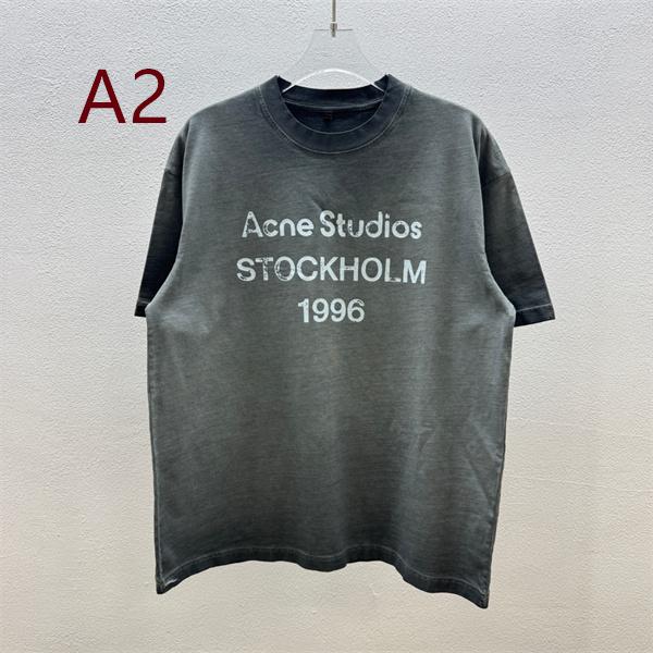 フロントレタリング コットン天竺 ゆったりシルエット ACNE STUDIOS アクネストゥディオズ コピー 半袖Tシャツ 新作注目