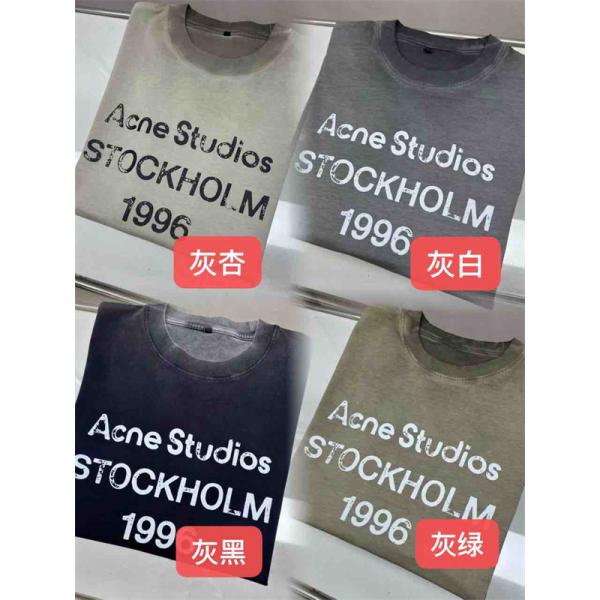 フロントレタリング コットン天竺 ゆったりシルエット ACNE STUDIOS アクネストゥディオズ コピー 半袖Tシャツ 新作注目