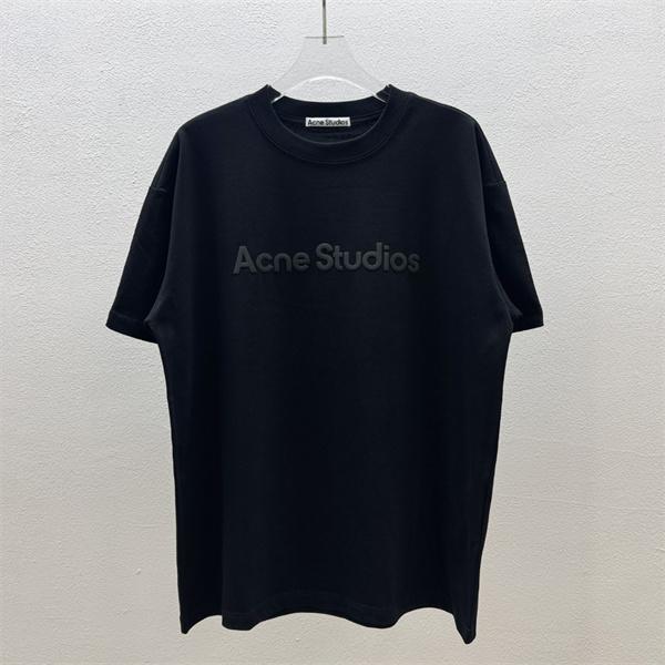 立体レタリング エンボス加工 上質コットン ACNE STUDIOS アクネストゥディオズ コピー 半袖Tシャツ 話題沸騰