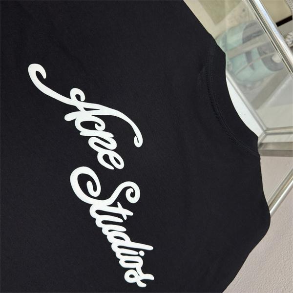 裾サインレタリング コットンジャージー ワイドフォルム ACNE STUDIOS アクネストゥディオズ コピー 半袖Tシャツ 限定感漂う