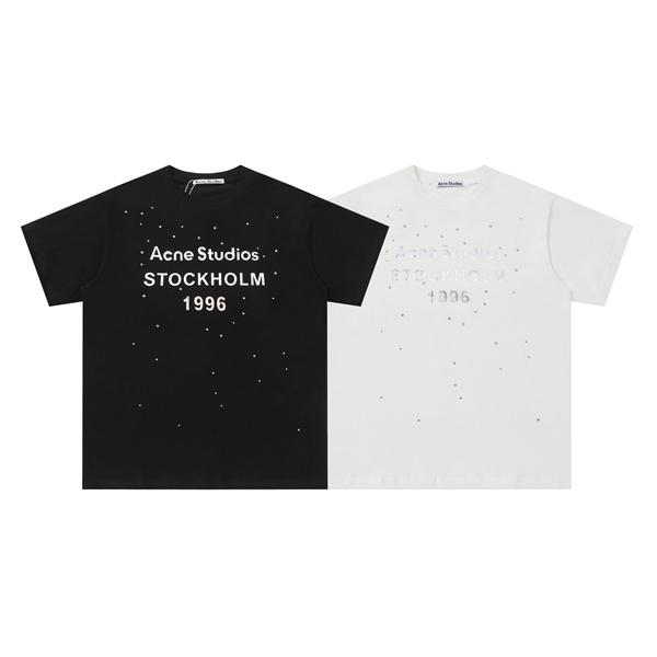 アーチロゴ刺繍 ブラックボディ ルーズシェイプ ACNE STUDIOS アクネストゥディオズ コピー 半袖Tシャツ 新作投入