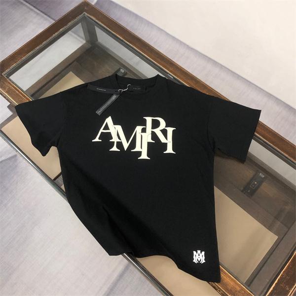 オーバーラップタイポグラフィ 裾ミニエンブレム ワイドフォルム AMIRI アミリ コピー 半袖Tシャツ 海外人気